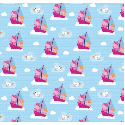 Baumwolle - Peppa Wutz & George - auf dem Meer